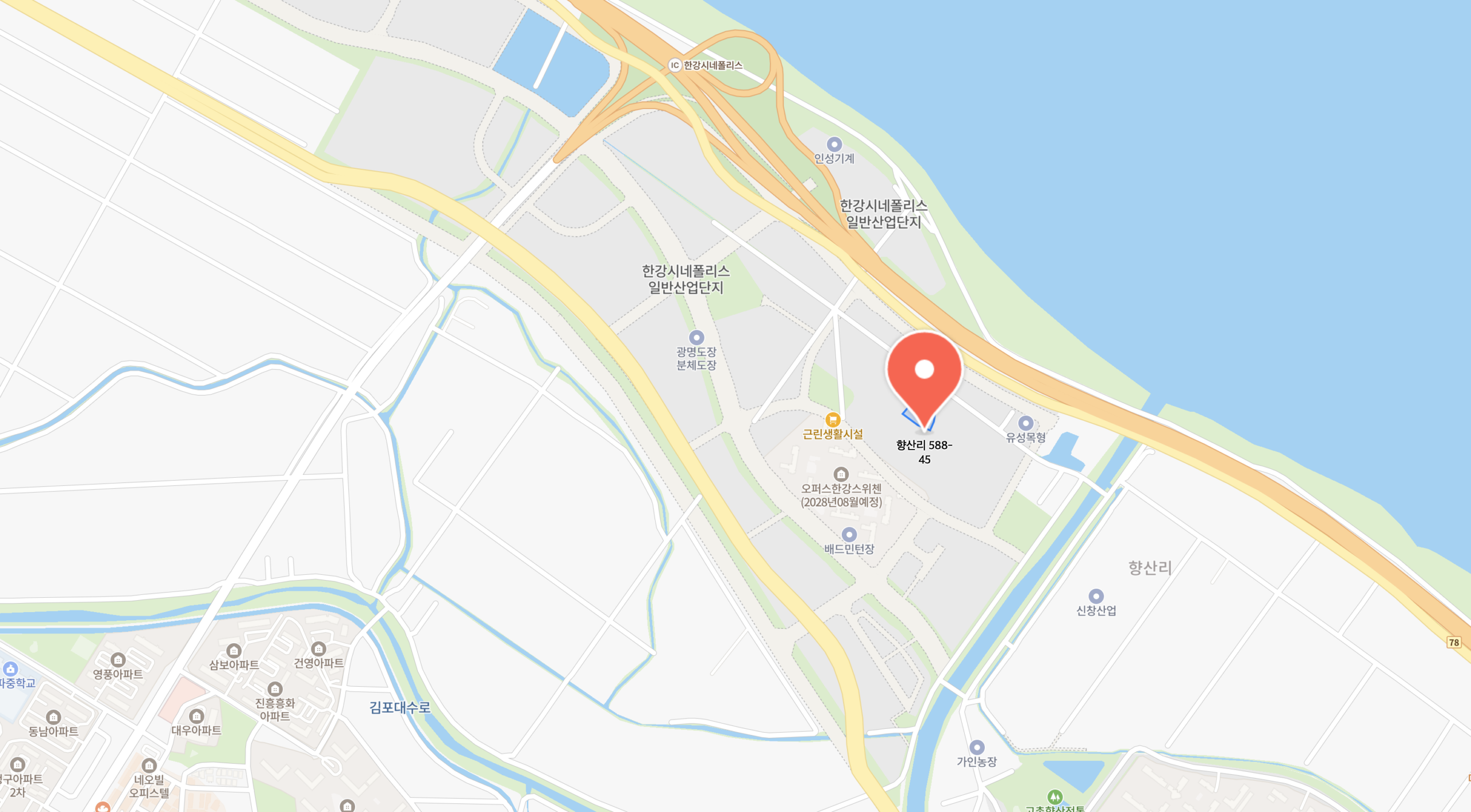 한강시네폴리스 푸르지오 네이버지도 위치